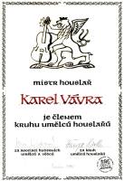 Certifikát – Karel Vávra